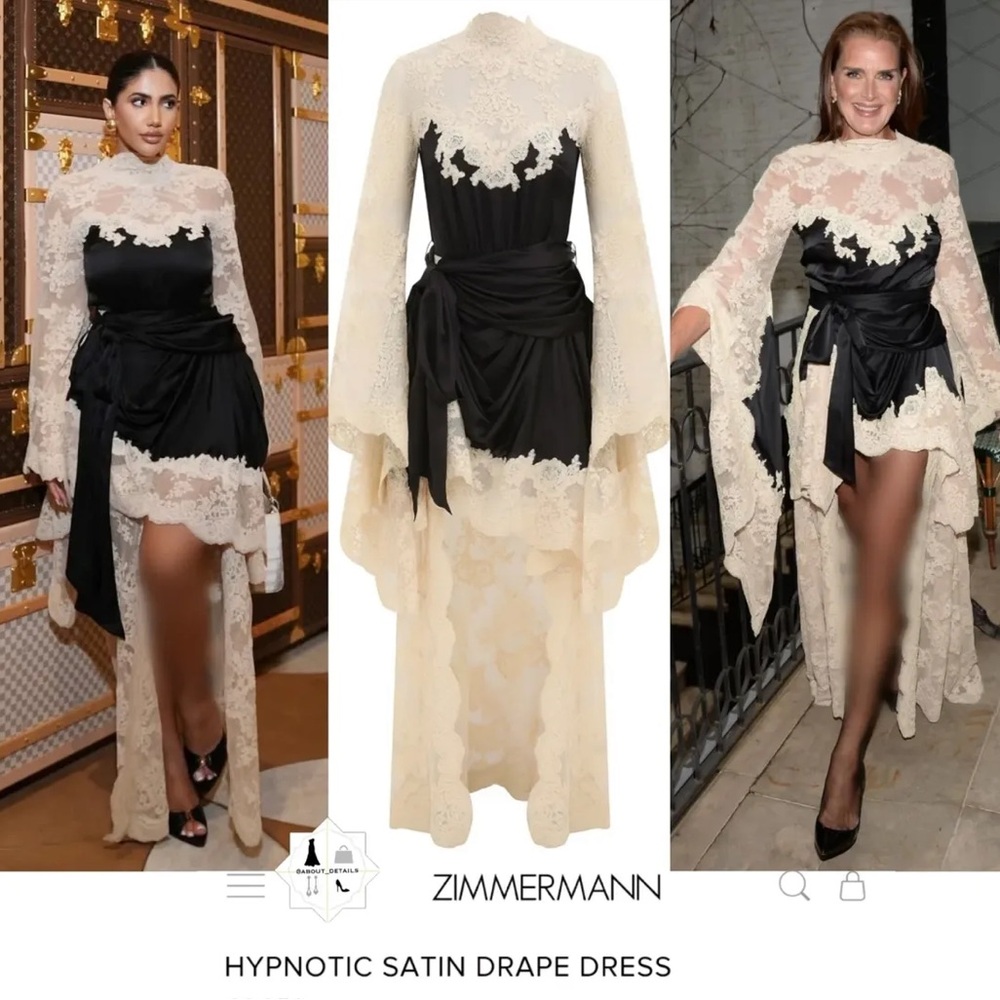 Zimmermann Hypnotic Satin Drape Dress Size0 - Picture 8 of 8